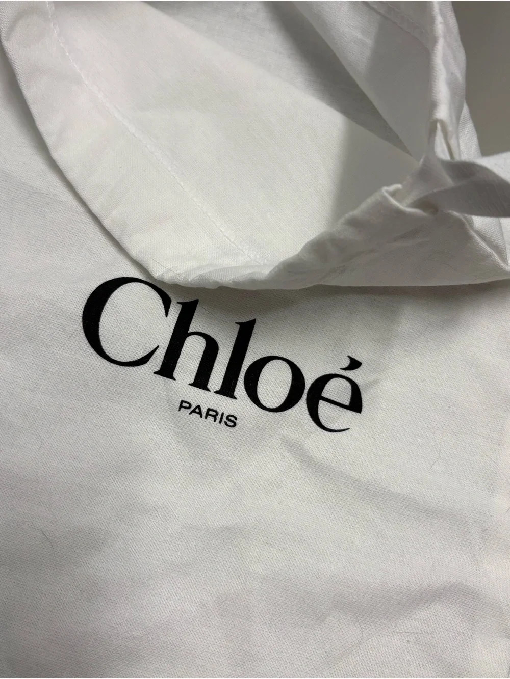 CHLOE - White Cotton Dust Bag For shoes